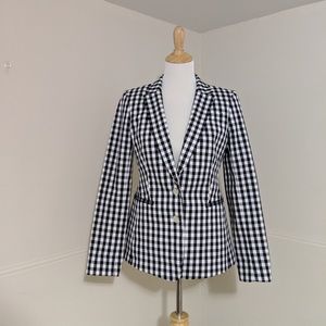 Banana Republic Navy Blue Gingham Blazer NWOT